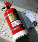 Hasičská strojovna Fireboy MA2-275-227, hasicí prostředek HFC-227ea do 7,8 metrů krychlových