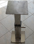 Base tavolo ATEP, regolabile manualmente in altezza No. 20.0020A / INOX (h 710 min 410)