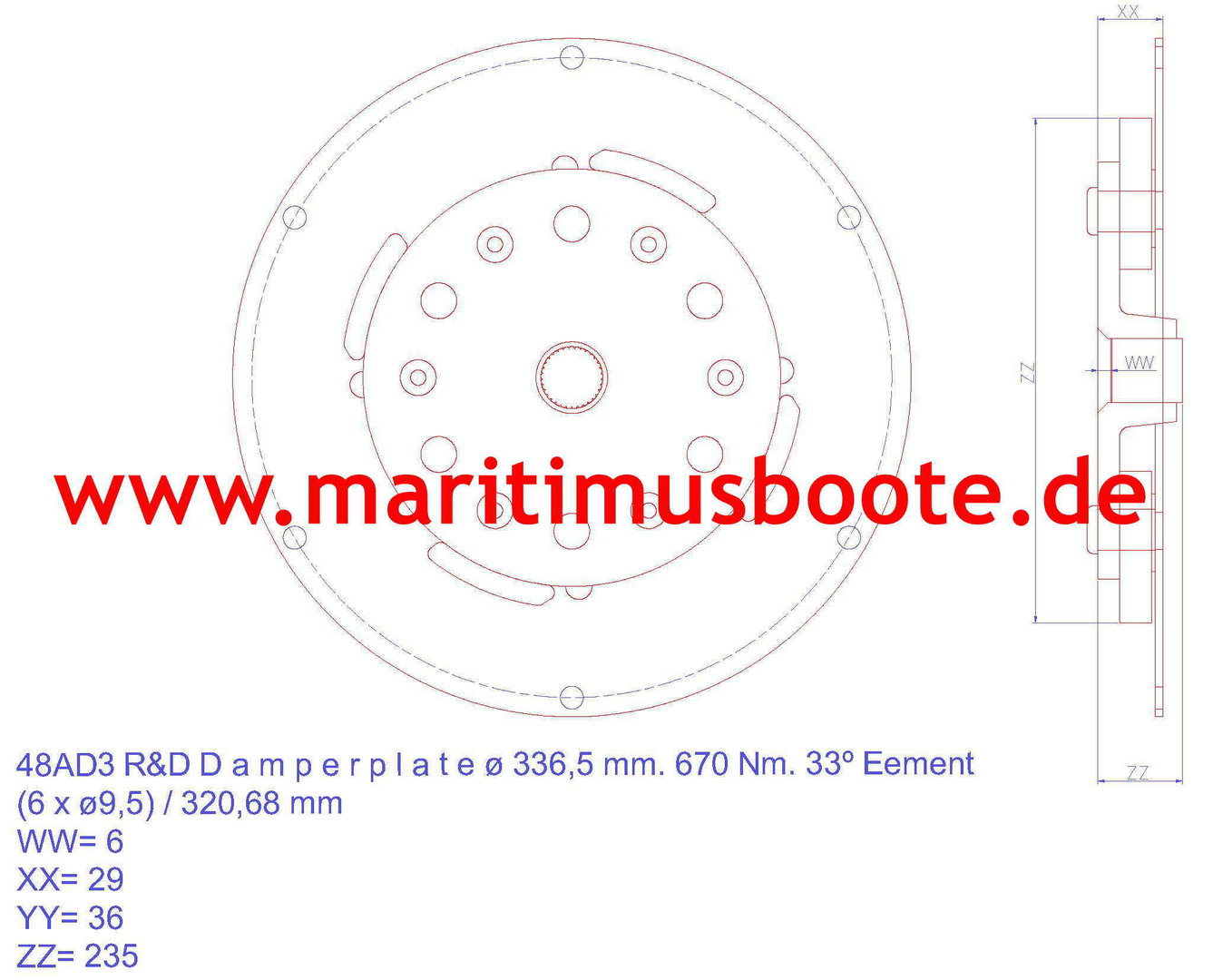 for adjusting ring with inner diameter 28mm Damping element divided 2 halves 