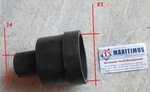 Rubber end cap, straight, inside diameter 83 / 34mm